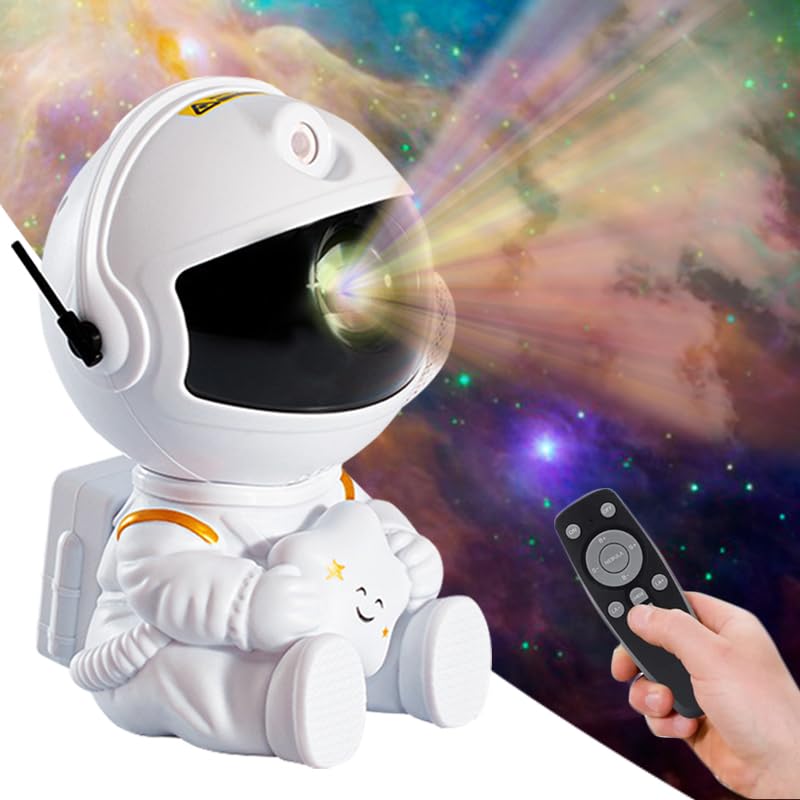 FLRYBRG Astronaut Galaxy Projector, Star Projector Galaxy Night Light - Astronaut Light Projector, Starry Sky Nebula Ceiling LED Lamp, with Remote