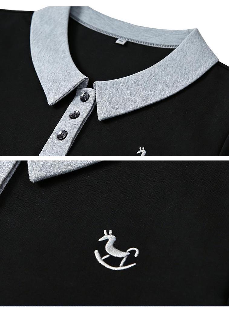 Women's Summer Short Sleeve Polo Shirt - Korean Style, Loose Fit, Slimming, Casual Lapel Top T2026