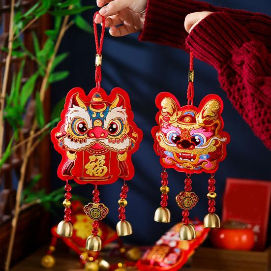 

Новогоднее подвесное украшение, китайский дракон, персонаж Фу, украшение, мягкий весенний праздничный декор, подарок для ребенка