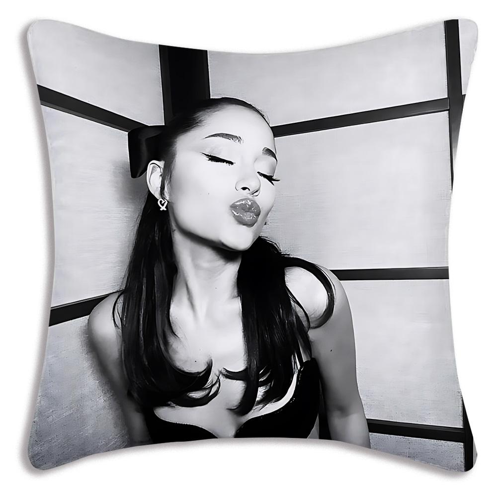 Singer For Arianas G-Grande Pillow Covers Cartoon Sofa Decorative Home Double-sided Printing Short Plush Cute Cushion Cover