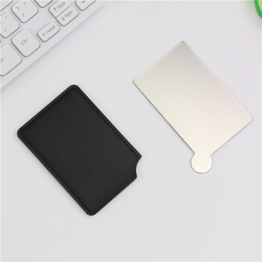 Portable Stainless Steel Cosmetic Mirror Stainless Steel Pocket Make Up Mirror Girl Lady