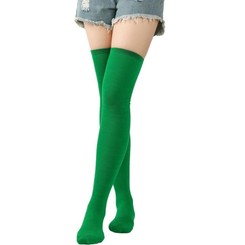 Women Socks New Year Gift Striped Christmas Decorations High Socks Cotton Long Stockings Girls Striped Knee Socks