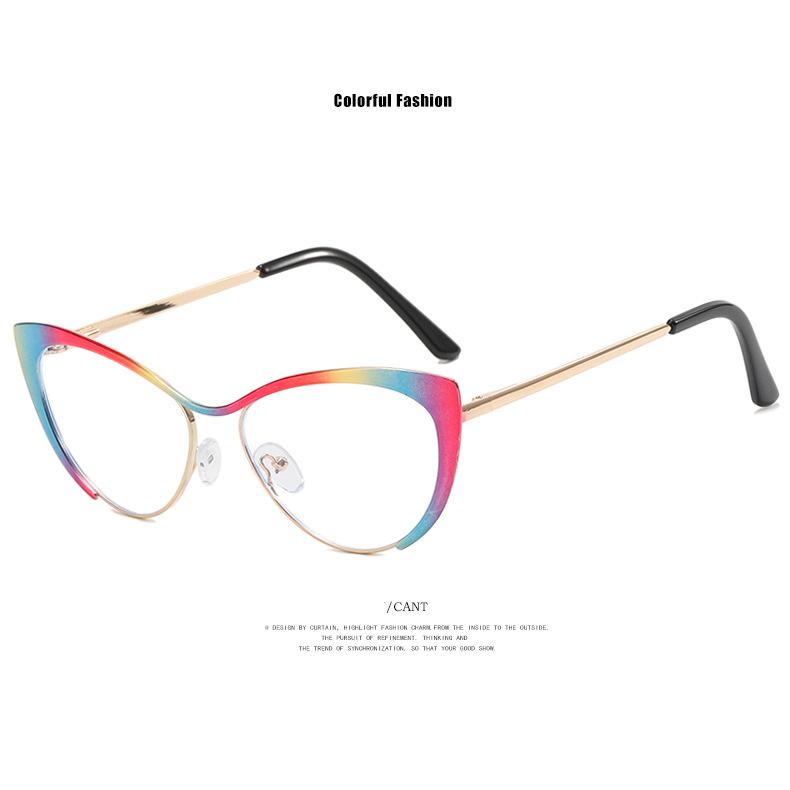 

Класичний бренд Розкішний дизайн Котяче око Глянцеві Сріблясті Металеві Жіночі Окуляри Фонохромні Анти-синій світло Далекозорість Окуляри для читання 0 ~ +6 +25