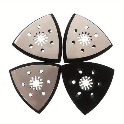 Disco de Pulido Triangular de 6 Agujeros Auto-adhesivo Almohadilla de Lijado Triangular de Terciopelo Accesorios Multiusos