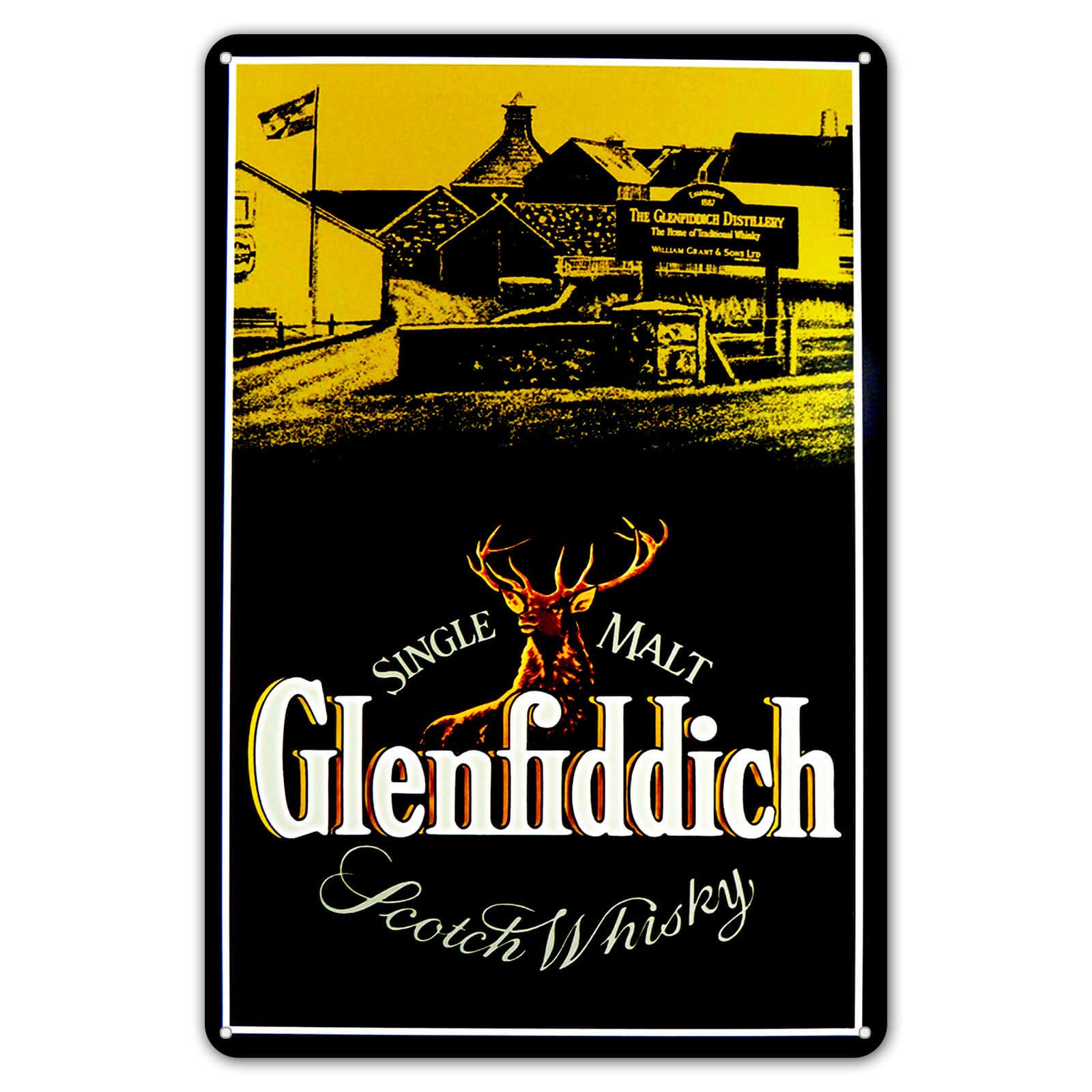 pZYPENG Metal Sign Kitchen Wall Glenfiddich Whisky tin Sign Metal Wall Poster Retro Metal Vintage Sign es 20x30cm（7.8x11.8inch）