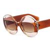 Stylish Round Contrast Color For Ladies Sun Glasses Vintage Oval Clear Gradient Lens Shades UV400 For Gents Trending Punk Sun Glasses