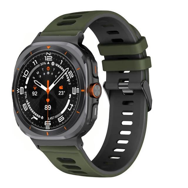 Two-tone Silicone Strap for Samsung Galaxy Watch Ultra 47mm Band Bracelet Wristband for Samsung Galaxy Watch 8 Ultra Belt Correa