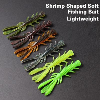 10Pcs 7cm/2.45g Convenient High Elasticity Realistic Lure Soft Bait Soft Artificial Bass Lure Bait for Freshwater Saltwater
