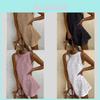 Vestito Lolita Casual Aderente Senza Maniche in Lino Estivo per Donna
