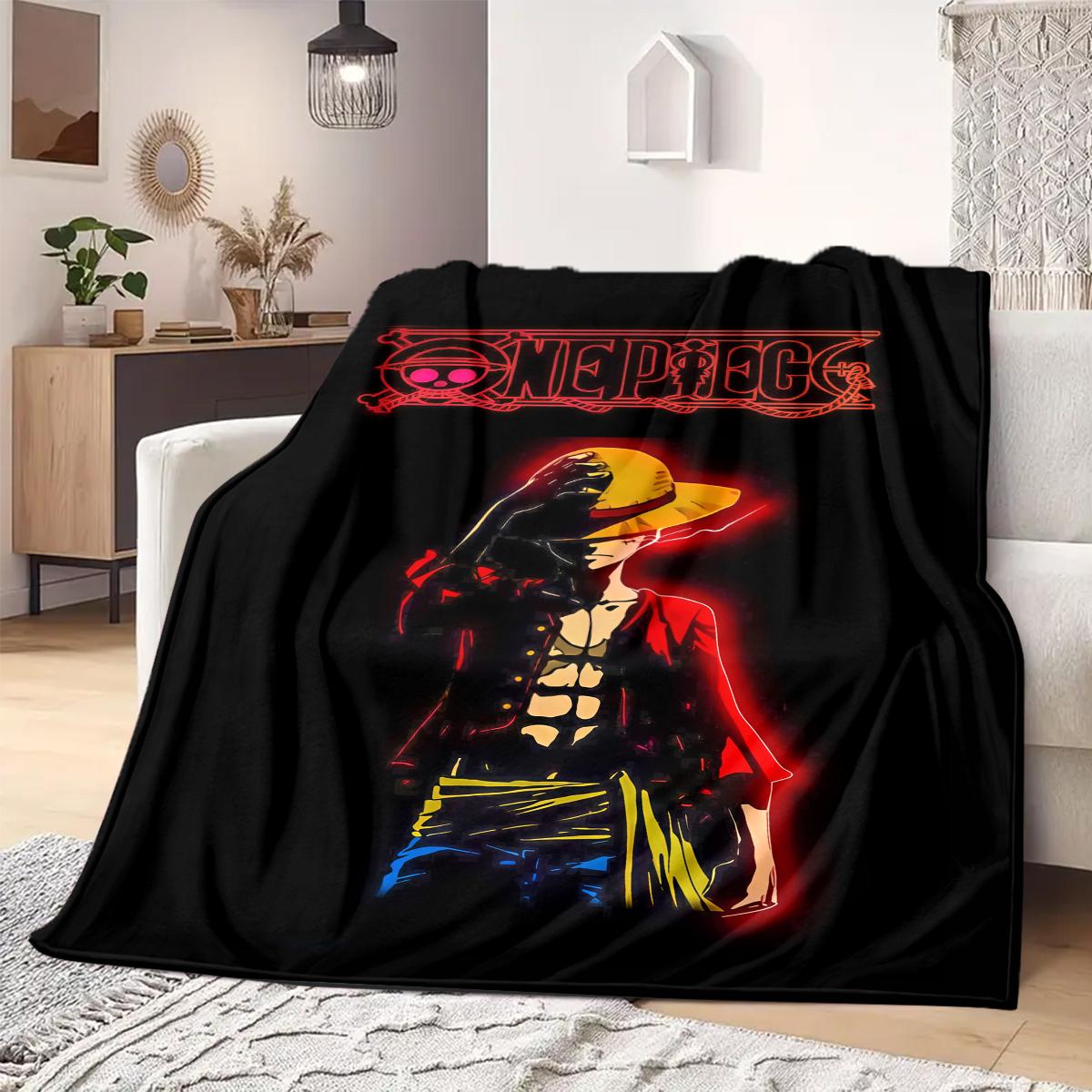 

ONE PIECE Monkey D. Luffy Print Blanket Warm Comfortable Flannel Blanket Suitable for Bedrooms,Sofas, Beds,Chairs -QIAO104 75x90cm