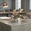 DIY Metal Puzzle Assembly Kit Cut Parts Mechanical Gleaming Building Ornament Challenging Yet