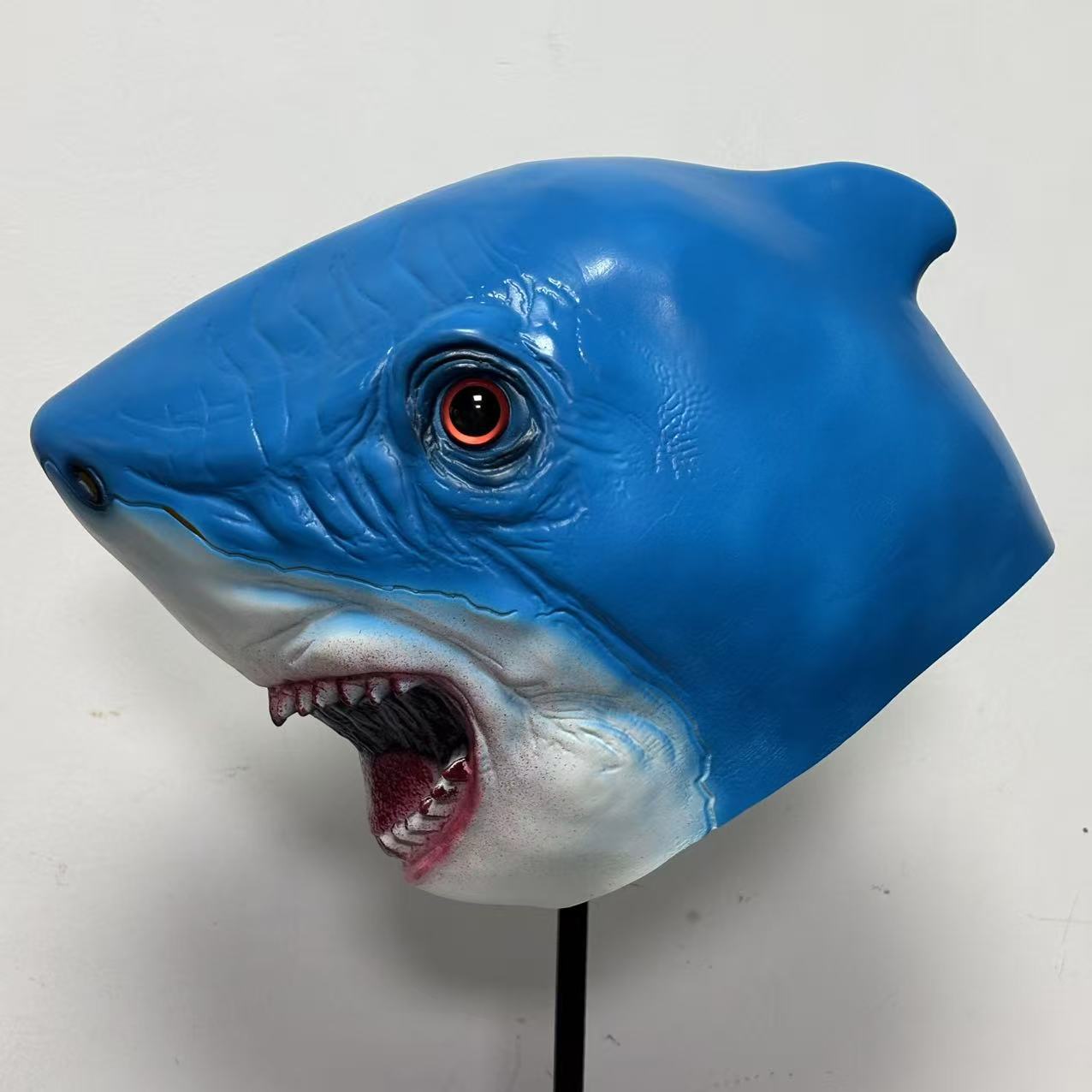 

Funny Shark Hood Mask Cosplay Marine Organisms Blue Shark Latex Masks Halloween Carnival Dress Up Party Costume Props