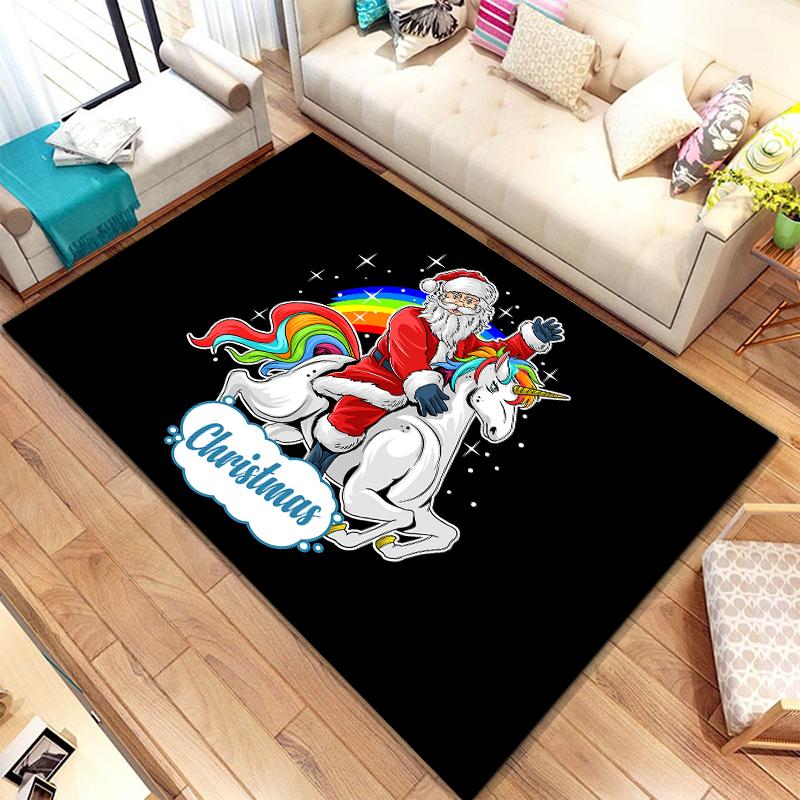 Covor de zonă din poliester imprimat HD de Crăciun Covor de yoga Covor pentru living Sufragerie Dormitor Dormitor Home Decor Alfombra Dropshipping