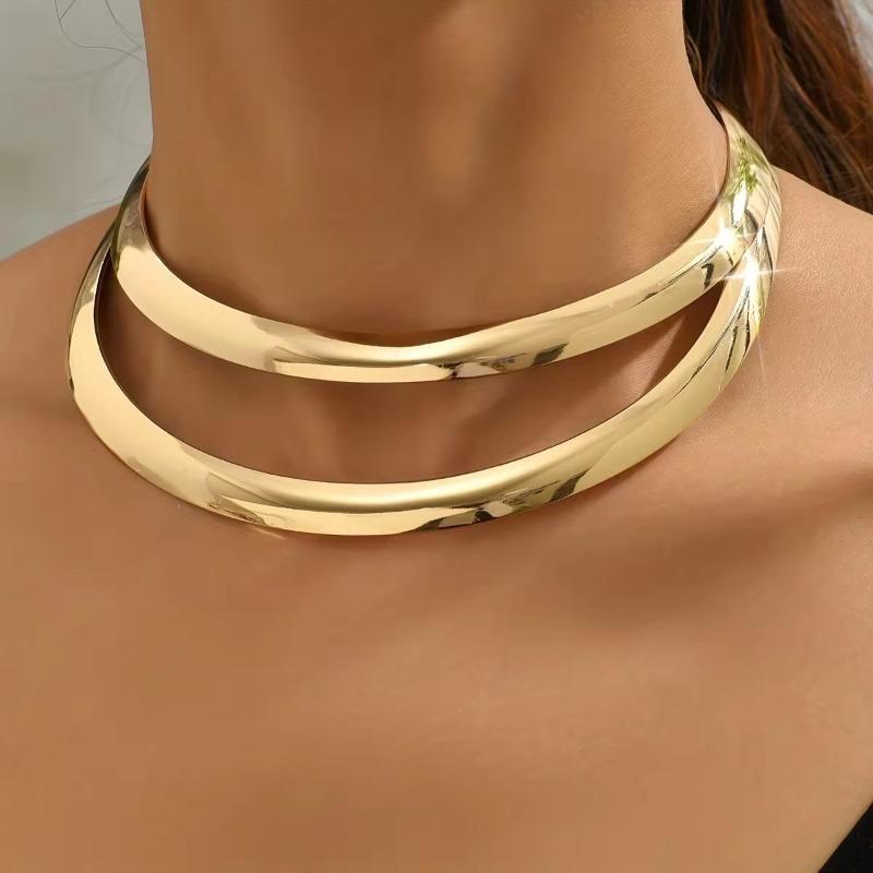 Metal Fashion Geometric Choker Necklace - Trendy Versatile Necklace Collar