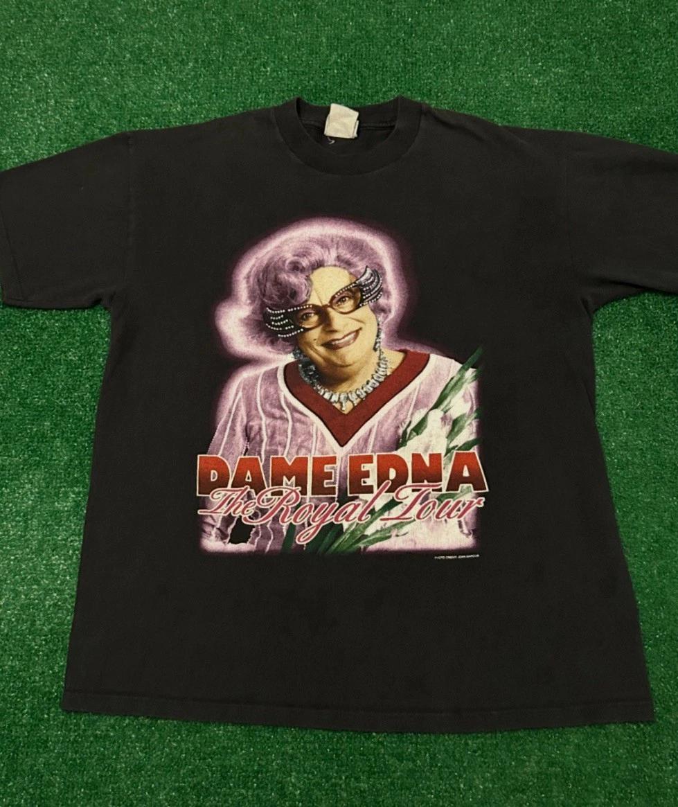 

Vintage 90s Dame Edna The Royal Tour Drag Comedy Broadway VTG Shirt Mens Size M 3XL