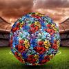 Mighty Morphin Power Rangers Print Size 5 Soccer Ball, Standard Match Football for Sports Game and Team Practice, Ideal Gift for Soccer Fans