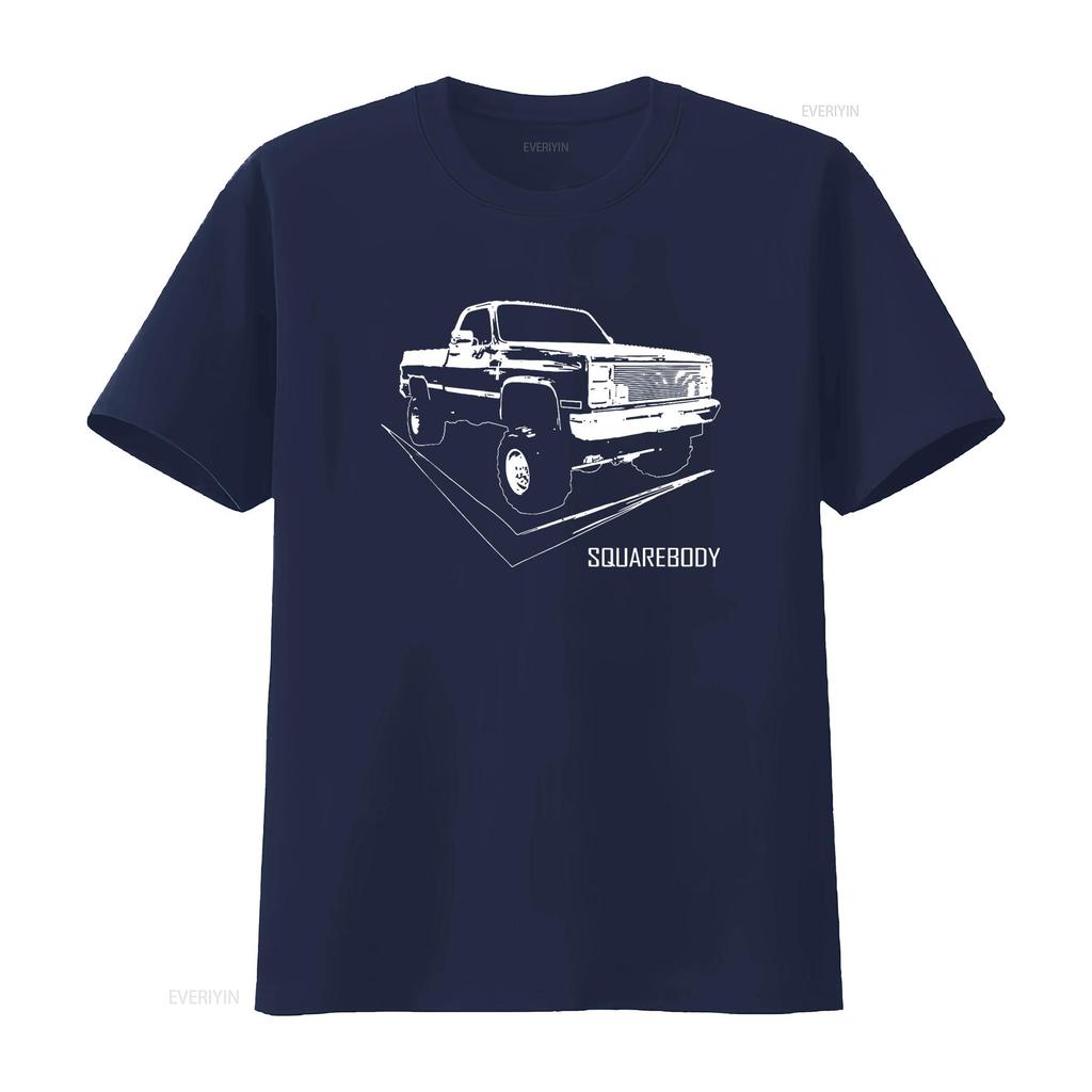 Classic Square Body Truck Squarebody T Shirt Vintage Washed Top For Everyday Wear Stylish Graphic Unisex Slightly Fashion
