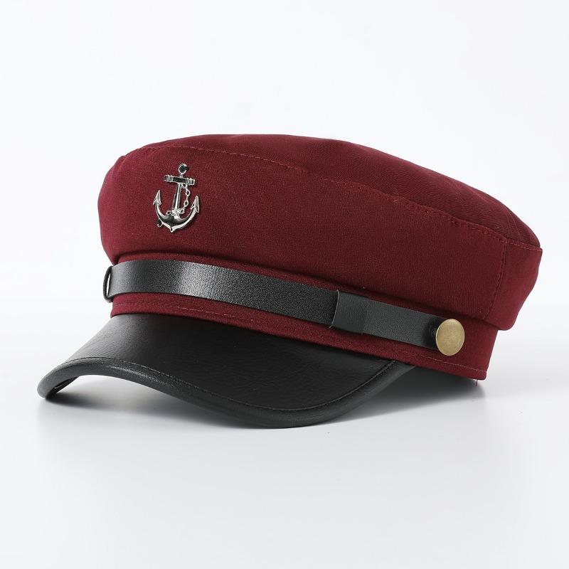 Cross-border Navy Hat British Style Beret for Men and Women Winter Versatile Decorative Fashion Hat