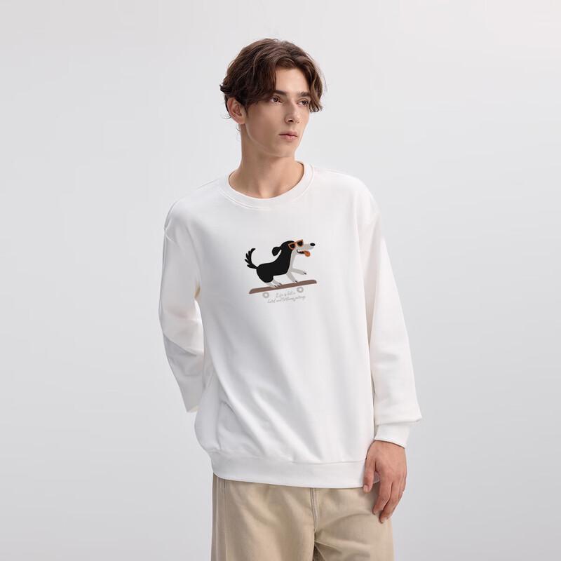 FivePlus Men's Pure Cotton Long Sleeve Crew Neck Sweatshirt