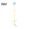 Christmas Tree Pendant Decorations Star Moon Window Hanging Light, Warm LED String Lights, Battery Operated Lamps Decorative Atmosphere Lamp for Home