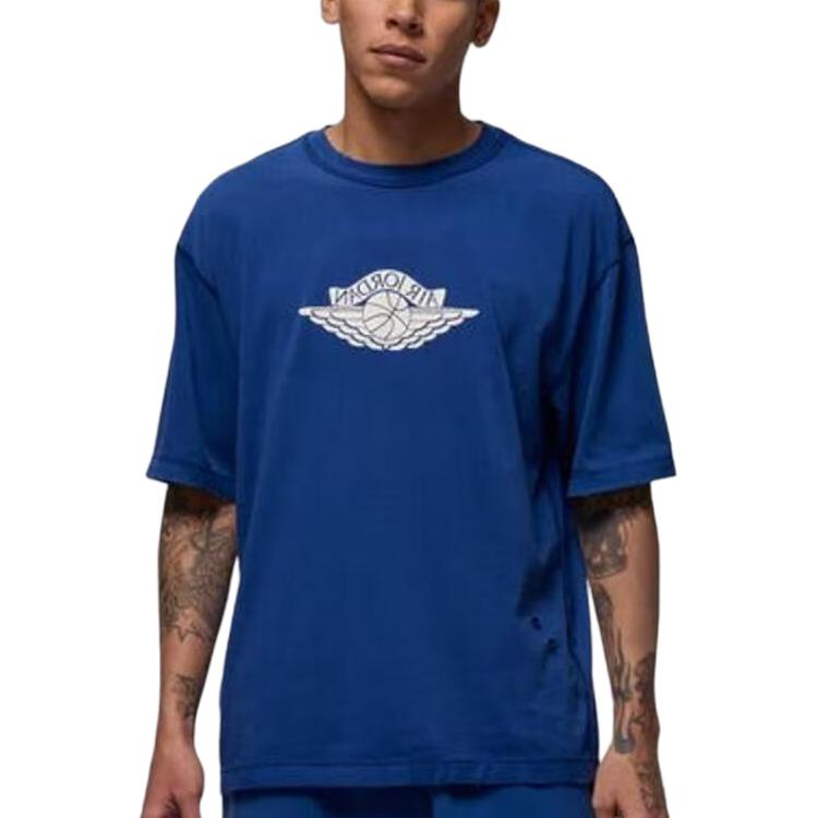 Jordan Air SS25 Rare WSH SS Crew Fashion Comfortable Versatile Soft Short Sleeve T-Shirt Men T-Shirts Blue IB3131485