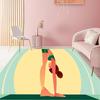 Yoga Girl in Green  Area Carpet for Living Room Children's Bedroom Sofa Doormat Kitchen Floor Tapete Anti-slip Decor Alfombra HD