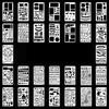 30/20/12 Pezzi Set di Stencil per Bullet Journaling Modello Forma Geometrica Planner Stencil Stencil per Scrapbooking per Pittura e Decorazione