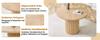 Round Dining Table Made of MDF (100 cm) for 4-6 People: Tabletop (4 Segments) in Light Wood Look, Cylindrical Legs with Metal Support & Velcro.