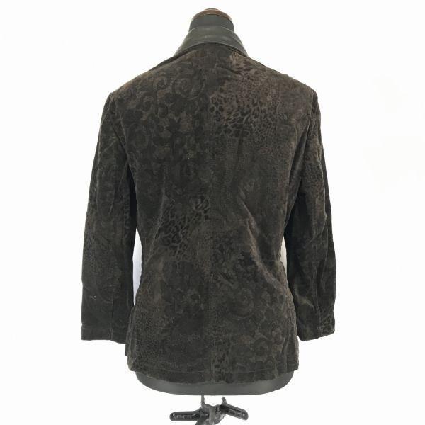 USED/GK/Itariya/Velour Tailored Jacket/Women’s S/7/Dark Brown/Patterned/Half Lined/Made in Japan