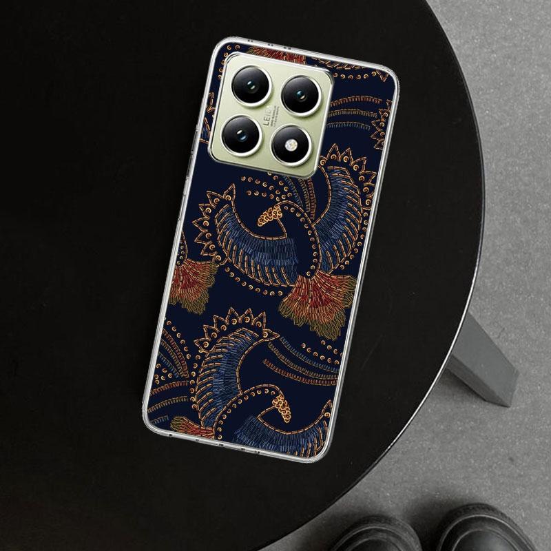 Coque de téléphone Motif Tissu Style Africain pour Xiaomi Redmi Note 15 14 13 12 11 Pro Plus 14S 12S 11S 11T 11E 10S 10 Personnaliser