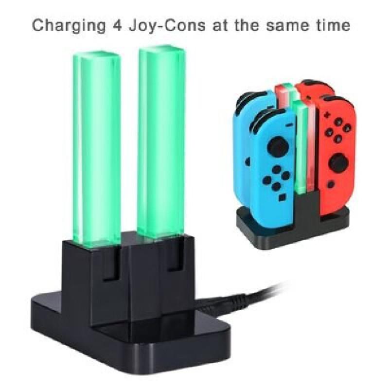 Colorful Switch Charging Dock For Joycon Controllers With Four Ports And Stylish Design