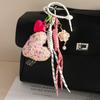 Moda ins tessuto ragazza amore fiocco corda intrecciata borsa senso di alta gamma ciondolo appeso stile miu ciondolo borsa a vento