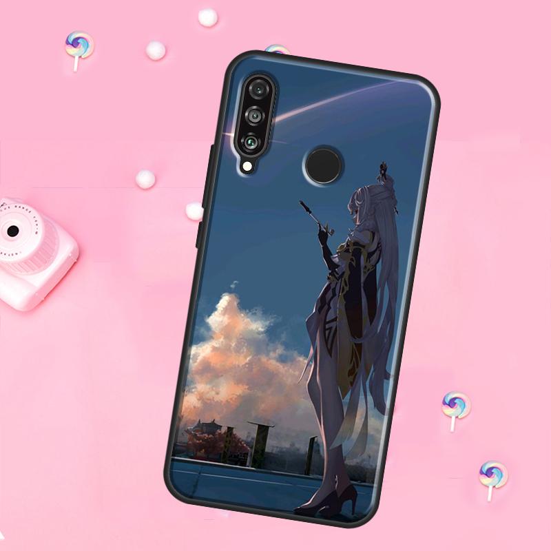 Genshin Impact NingGuang For Huawei Nova 12s 12i 8i 11i 9 10 SE Y60 Y70 Y90 Y72 Y73 Y61 Y91 P60 Pro P30 P40 Lite Case