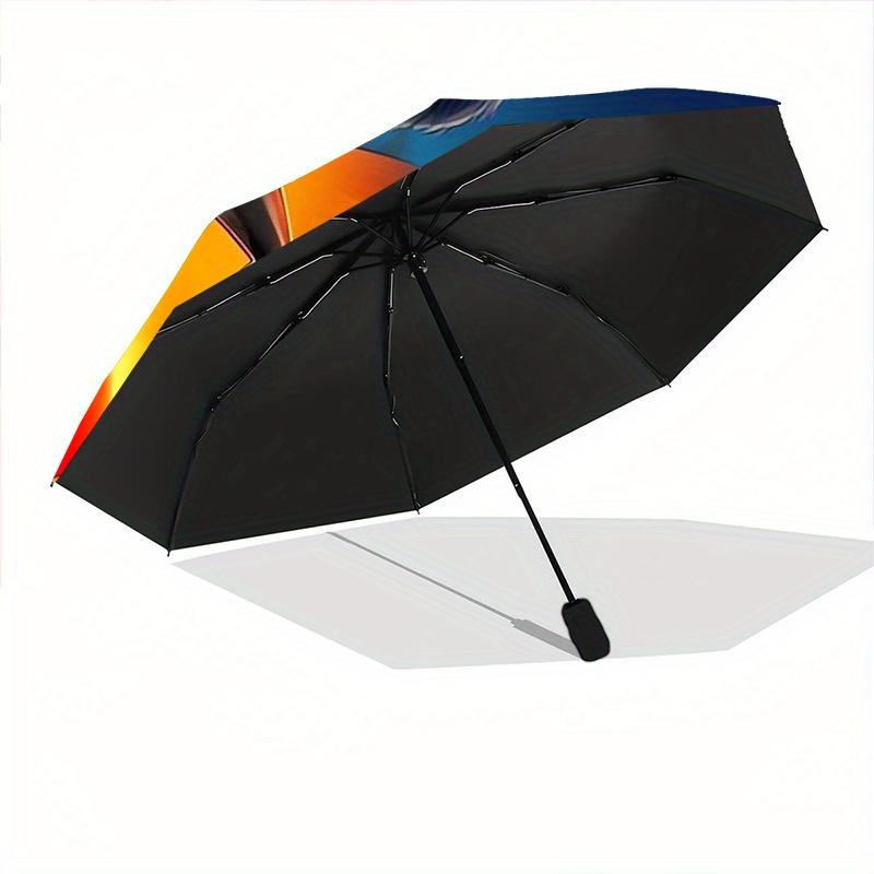 The Incredibles Collection Superhero Automatic Opening and Closing Umbrella, Lightweight 3-Fold, With Cute Cartoon Characters, Suitable for