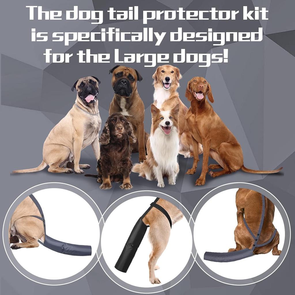 2 Pieces Dog Tail Protector Cover for Wounds, Dogs Tails Heal Sleeve, Dog Wound Care for Medium and Large Dogs To Assist In Recovery from Injury,