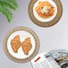 Non-Slip Round Placemats Decorative Dinner Table Mat Dual-Sided Waterproof Insulated Placemat Printed Western Food Mat