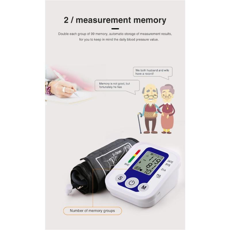 Upper Arm Electronic Sphygmomanometer To Measure Blood Pressure Intelligent Detection of Pulse Neutral Portable Home Blood Pressure Instrument