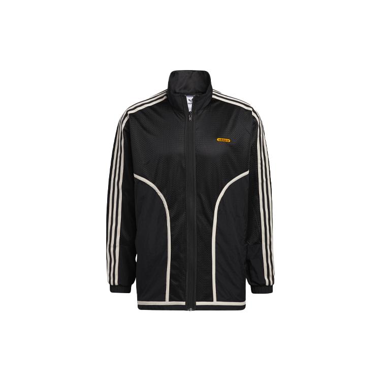 adidas Originals 3 Stripes Jackets Men's Black Stand Collar Moderate Reversible GN3816
