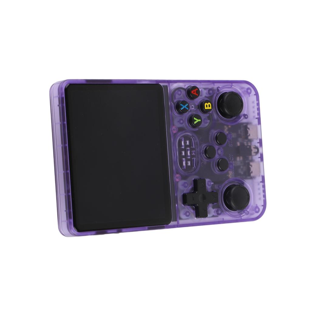 Handheld Retro Gaming Console 3.5 Inch Screen DDR3L 1GB Retro Video Game Console Transparent Purple