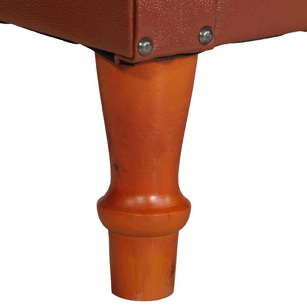 Armchair in Brown Genuine Leather