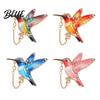 Sweater Brooch Pin Rhinestone Hummingbird Pin Oil Dripping Bird Lapel Jackets Decorative Badge Cardigan Coat Suits Accessories Jewelry Gift