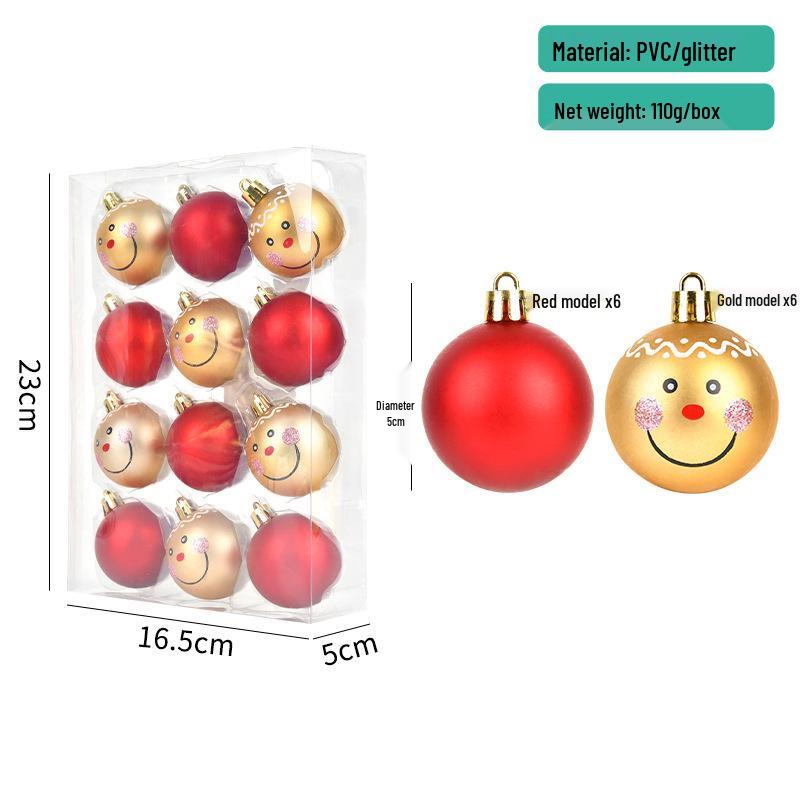 Painted Irregular Gourd Shape Christmas Tree Hanging Ornaments