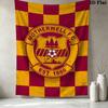 Motherwell FC Wall Tapestry Aesthetic Wall Hanging Printed Fabric Blanket Decorative Tapestries for Bedroom Living Room Home Decor