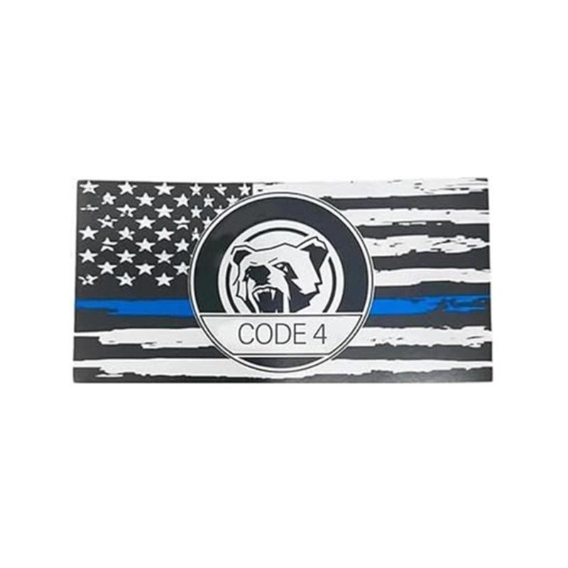 Thin Blue Line American Flag Sticker for Cars, Laptops, and Helmets Standard