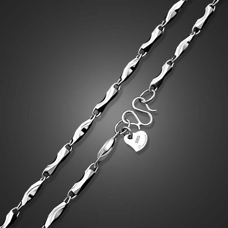 Boys' Temperament Ingot Necklace Platinum-Plated Temperament Street Popular Hip-Hop Jewelry