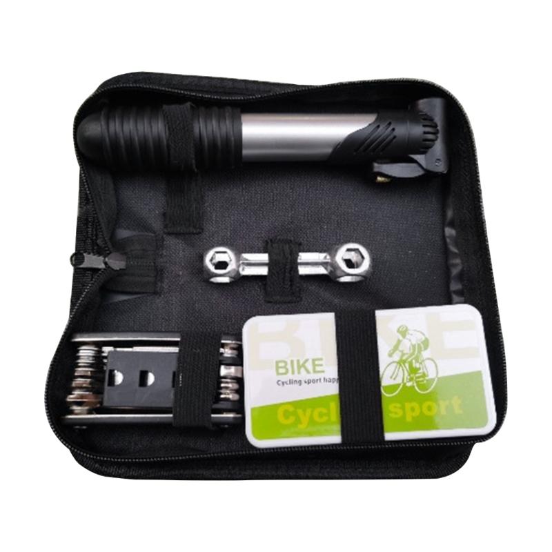 Bike Repair Kits Bicycles Tool Bag Portable Mini Pump Metal Tire Levers Tire Patch Kits Bicycles Emergency Accessories 1