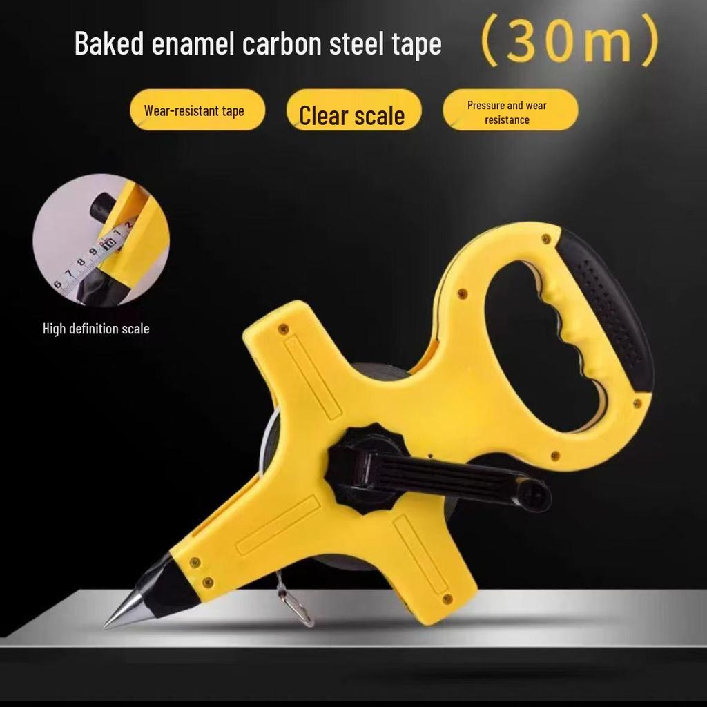 Steel Frame Measuring Tape - 30m, 50m, 100m - Engineering Precision, Hand Crank Ruler