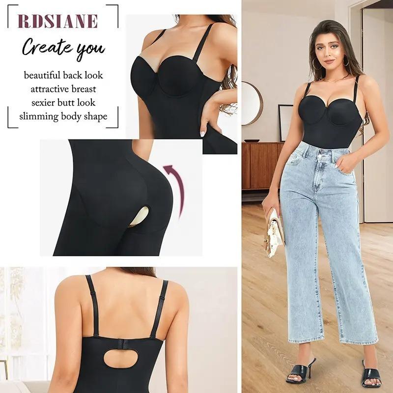 Women Sling Seamless Shapewear Bodysuit Tummy Control Hip Lifting Slim Fit