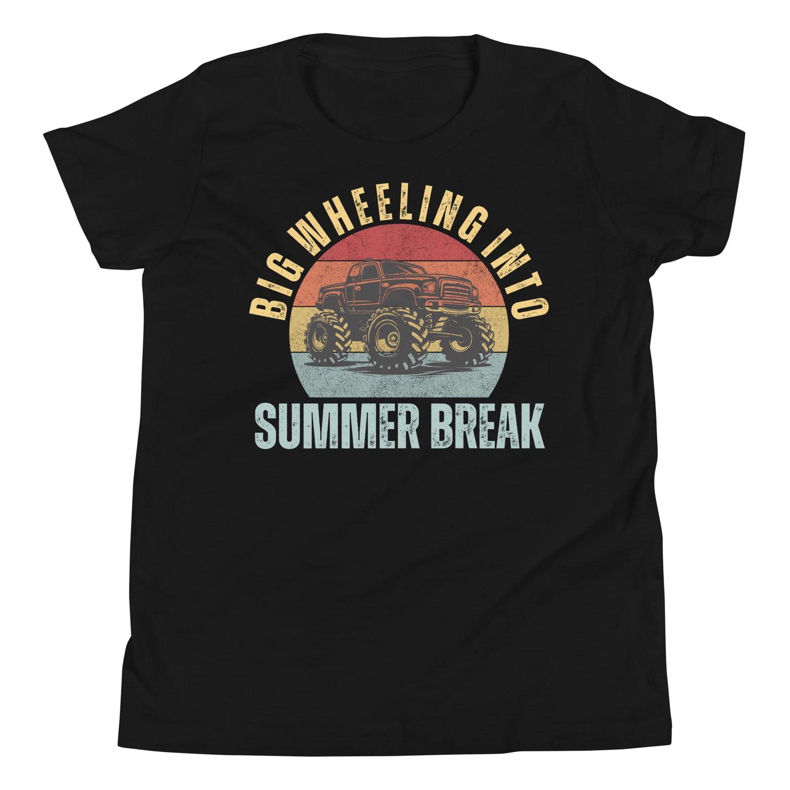 

Big Wheeling Into Summer Break End of School Monster Truck T-Shirt 100