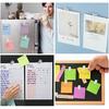50 Pieces Self Adhesive Clips, Tapestry Sticky Spring Hangers Wall Clips for Hanging Poster Photo Office Decorations, Clear